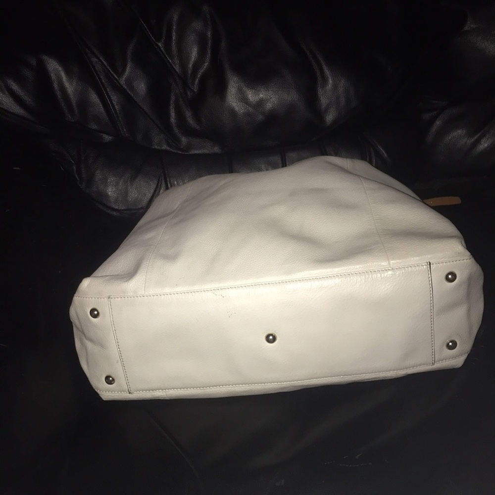 FURLA - White and Brown Leather Hobo Bag - Picture 3 of 9